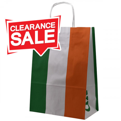 Ireland Paper Carrier Bags from stock. White Kraft Paper Carrier Bags